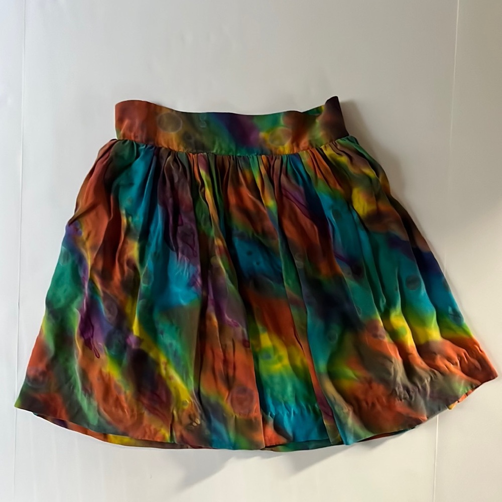 Heidi Merrick Rainbow Tie-Dyed Skirt - size 4